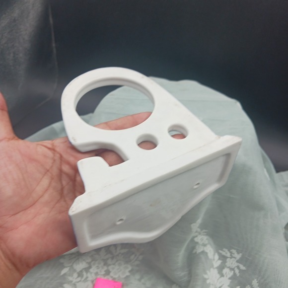 VTG Delft Blue style Toothbrush Cup Holder Wall Mnt Porcelain fishing village - Picture 2 of 13